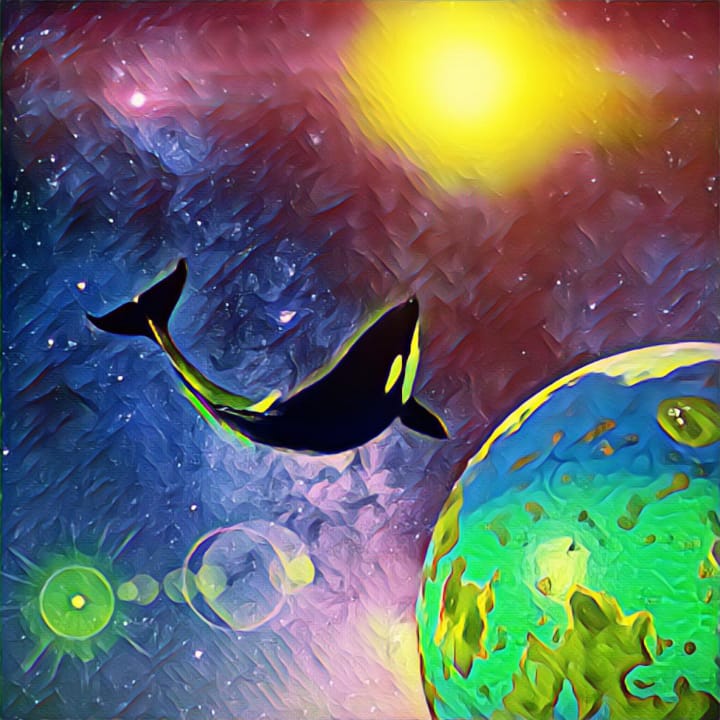 Killer whales  in space